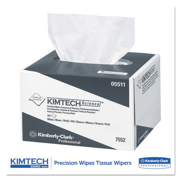 Kimtech™ Precision Wipers, Pop-up Box, 1-ply, 4 2-5 X 8 2-5, White, 280-bx, 60 Bx-ct freeshipping - TVN Wholesale